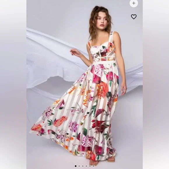 NEW AKIRA FLORAL MAXI DRESS, S - Picture 1 of 10